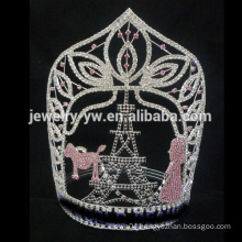 Large Diamond custom Eiffel Tower pageant tiara crown, custom sizes accept